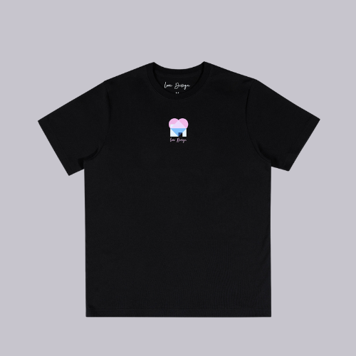 CORPORATE LOVE DESIGN T-SHIRT BLACK